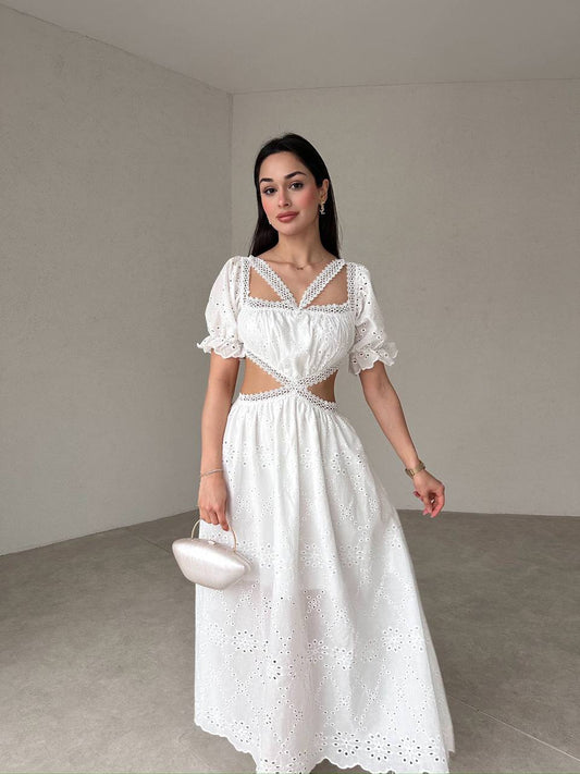 Alice White Cotton Maxi Dress