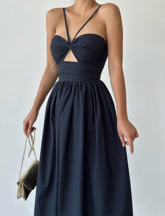 Leyla Navy Maxi Dress
